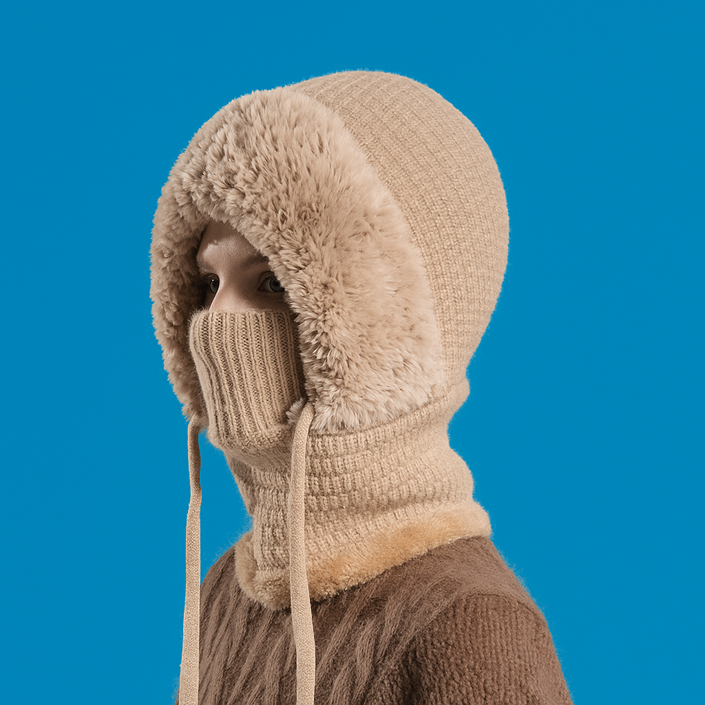 3-in-1 Winter-Strickmütze