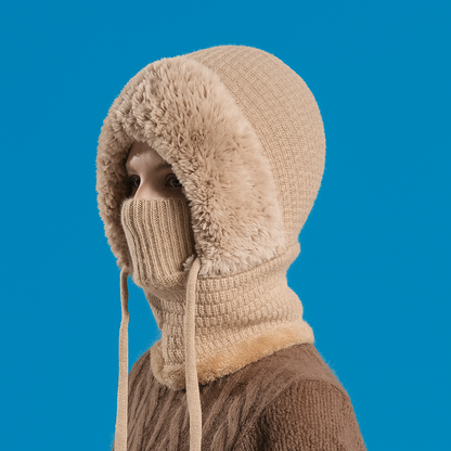 3-in-1 Winter-Strickmütze