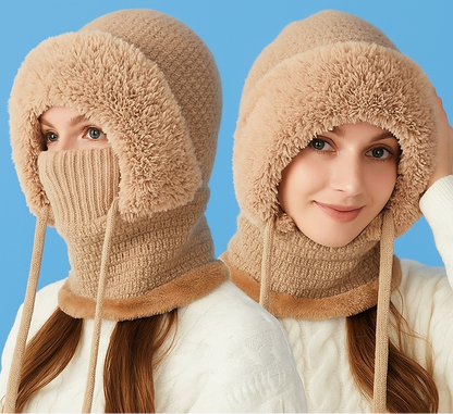 3-in-1 Winter-Strickmütze