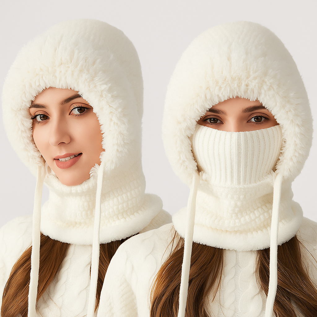 3-in-1 Winter-Strickmütze