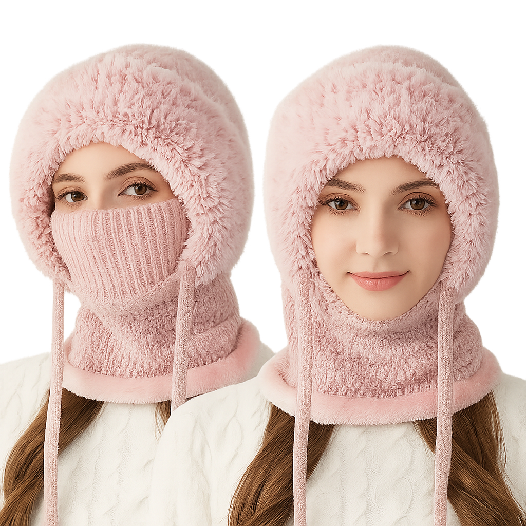 3-in-1 Winter-Strickmütze