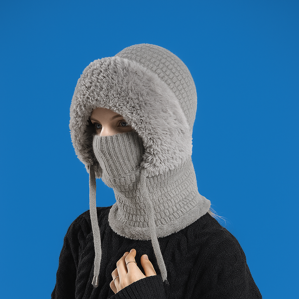 3-in-1 Winter-Strickmütze