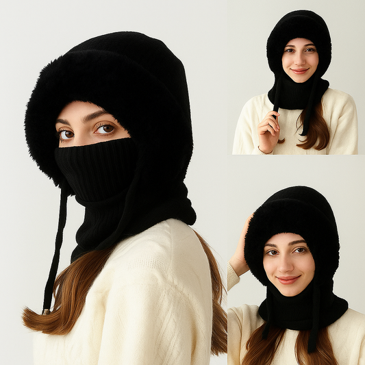 3-in-1 Winter-Strickmütze